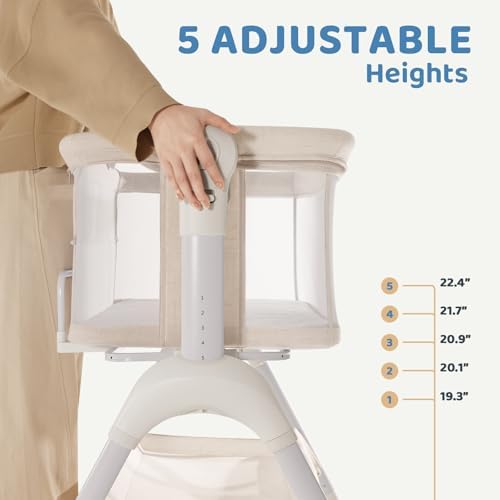 HARPPA Cuddly Bassinet Bedside Sleeper 3 in 1 Rocking