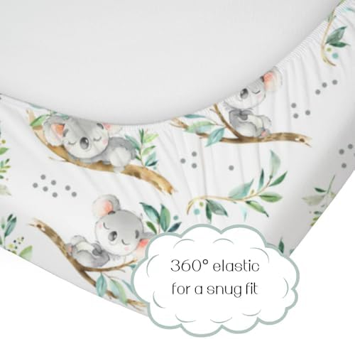 HawSkgFub Koala Bear Crib Sheet 52x28