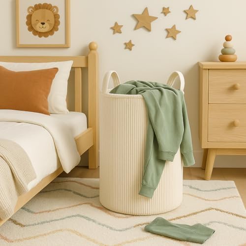 PUtSKA Laundry Basket Hamper Extra Small Cream