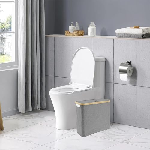Foldable Toilet Paper Basket with Lid and Handle
