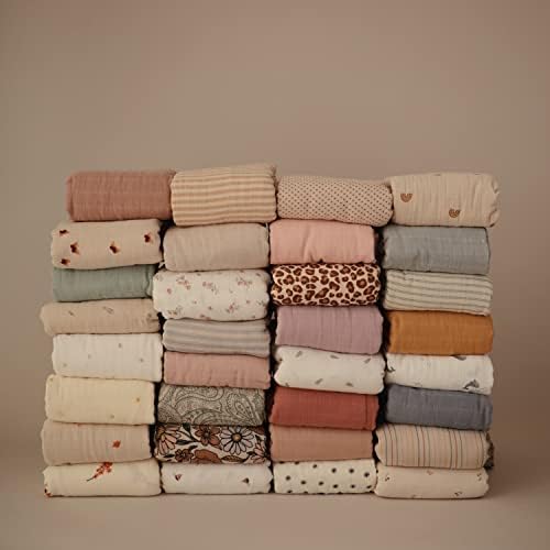 Mushie Muslin Baby Swaddle Blanket - Sage