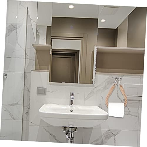 1pc Roll Holder Toilet Paper Rack Wall Mount Sturdy Brown