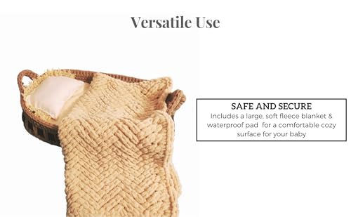 Premium Baby Changing Basket with Cushion Blanket