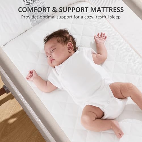 LovliTod 3-in-1 Adjustable Bassinet with Mattress