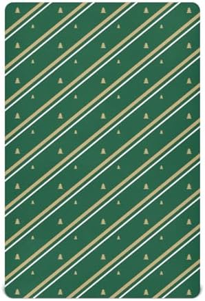KICPOAY Christmas Striped Crib Sheets for Baby Toddler