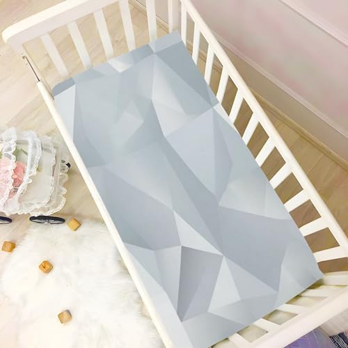 Wassud Grey Texture Crib Sheets 27x39 Inch Pack and Play