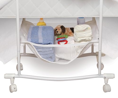 Badger Basket Majesty Canopy Bassinet with Storage and Mattress