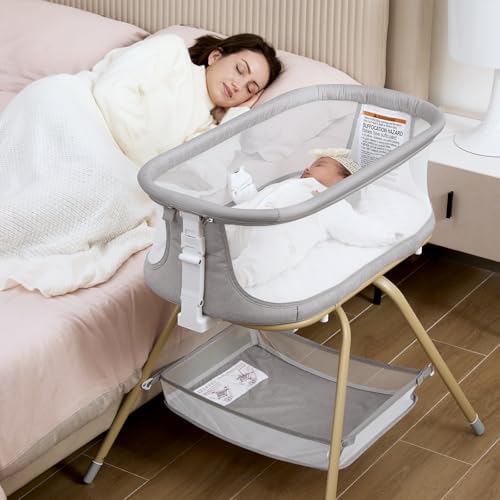 ANGELBLISS 3 in 1 Bassinet with Rocking Motion