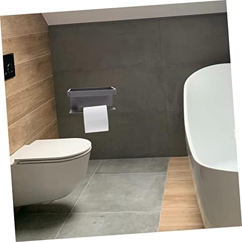FOYTOKI Wall-Mounted Toilet Paper Holder with Shelf