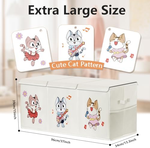VERONLY Extra-Large Toy Box Storage Organizer for Kids