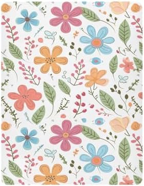 Wassud Cute Cartoon Flowers Crib Sheets Pack