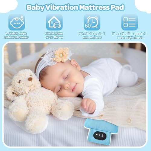 Balnore Baby Vibrating Sleep Soother with 3 Modes and 90-Minute Timer