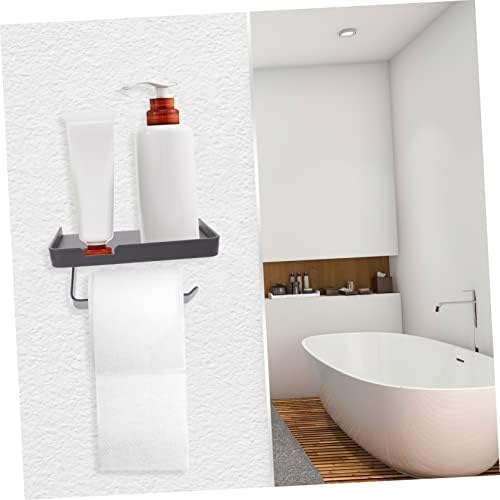 MAGICLULU Wall Mount Toilet Paper Holder with Storage Shelf