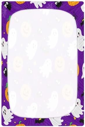 FUGIDOG Halloween Boo Crib Sheets Soft and Breathable