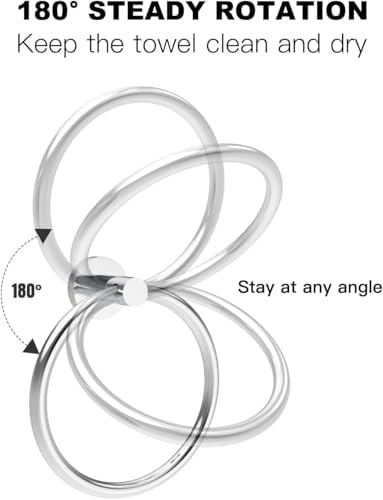 Polished Chrome Toilet Paper Holder Towel Ring Set