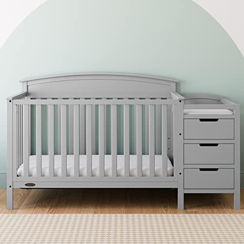 Graco Benton 4-in-1 Convertible Crib Changer - Pebble Gray
