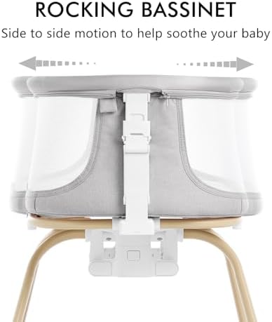 ANGELBLISS 3 in 1 Bassinet with Rocking Motion