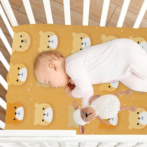 Wassud Cute Bear Crib Sheets for Boys Girls
