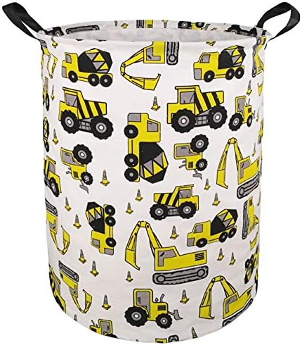 KUNRO Large Round Laundry Hamper with Waterproof Coating