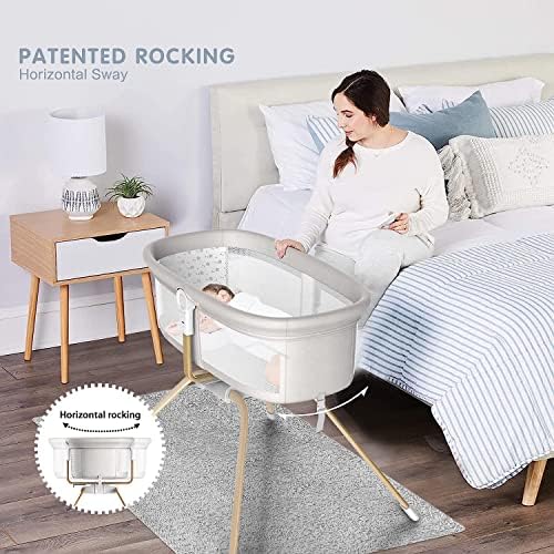 ANGELBLISS 3-in-1 Bassinet with Rocking Travel Portability