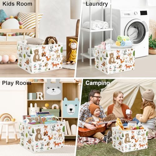 Clastyle Collapsible Animal Storage Basket - 36L Grey Rabbit