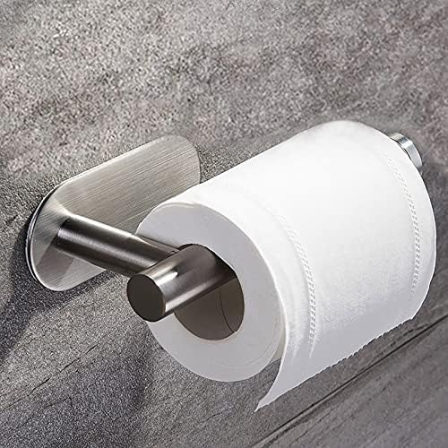 Envibe Toilet Paper Holder Self Adhesive Stainless Steel Silver