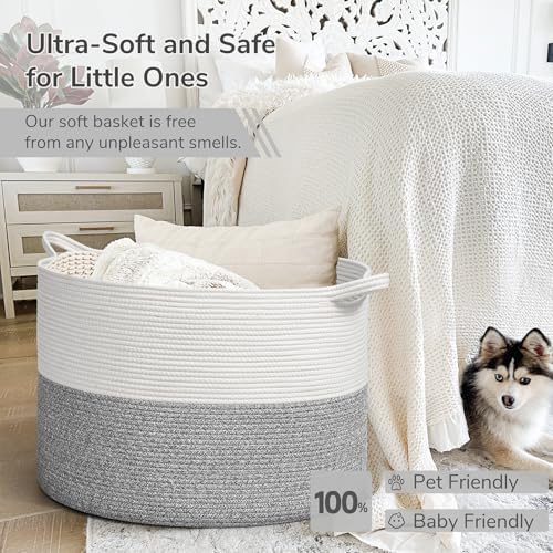 INDRESSME 115L Extra Large Blanket Basket 1