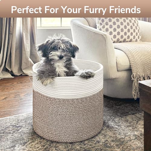 Goodpick Large Woven Cotton Rope Storage Basket