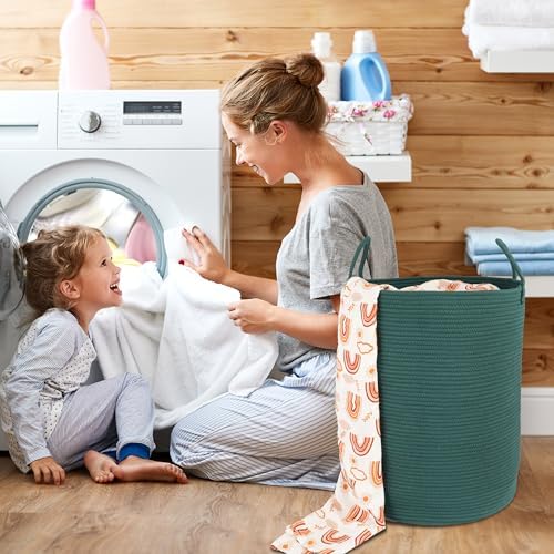 Cotton Rope Laundry Hamper with Handles