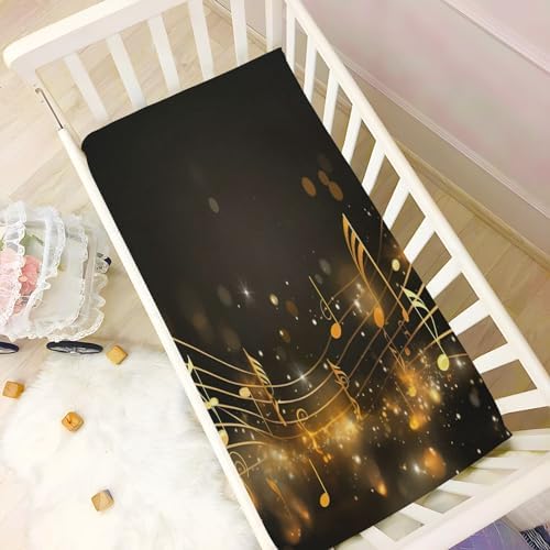 Wassud Music Note Crib Sheets for Boys Girls
