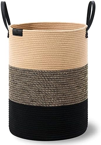 VIPOSCO Tall Laundry Basket 72L Brown Black