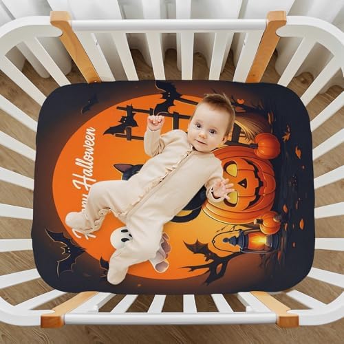FUGIDOG Halloween Crib Sheets for Boys Girls 1