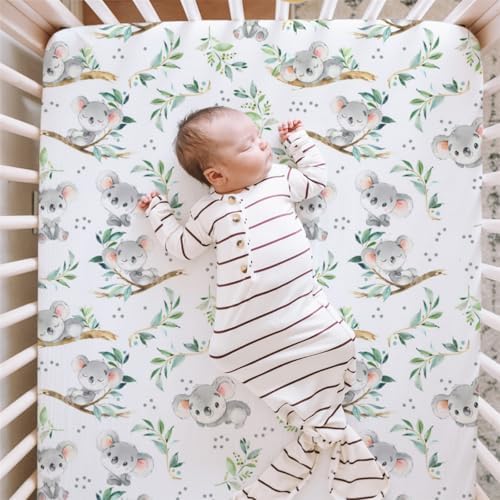 HawSkgFub Koala Bear Crib Sheet 52x28