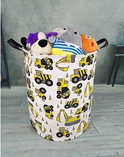 KUNRO Large Round Laundry Hamper with Waterproof Coating