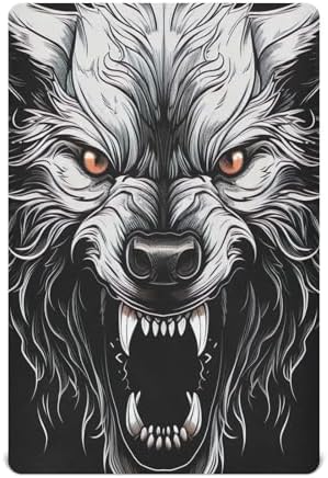 Wassud Wolf Head Crib Sheets for Boys Girls
