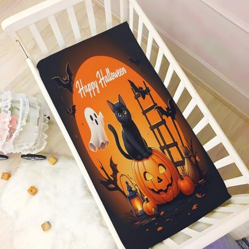 FUGIDOG Halloween Crib Sheets for Boys Girls 1