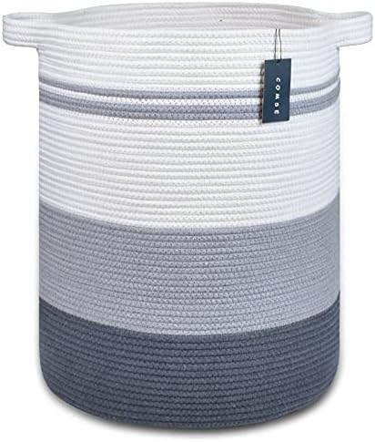 COMSE Extra Large Cotton Rope Woven Laundry Basket 1