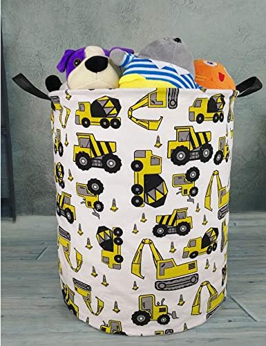 KUNRO Large Round Laundry Hamper with Waterproof Coating