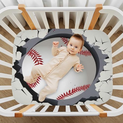 Wassud White Crib Sheets Breathable 27x39 Inches Pack and Play