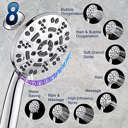 Cobbe 8-Function Handheld Shower Head with Detachable Set