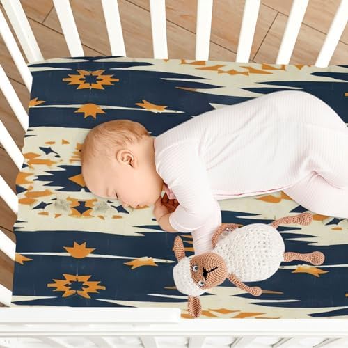 Wassud Light Yellow Crib Sheets Set for Boys Girls 27x39 Inch