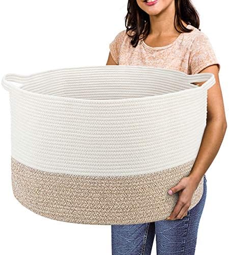 Extra Large Cotton Rope Storage Basket 22x14
