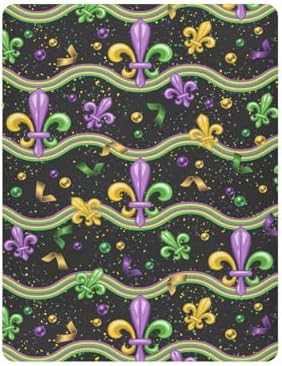 Fitted Crib Sheets Mardi Gras Stripes Playard Sheets for Baby Toddler