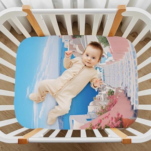 Stairs to The Sea Crib Sheets for Boys Girls