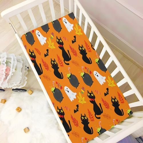 FUGIDOG Halloween Boo Crib Sheet for Baby 1