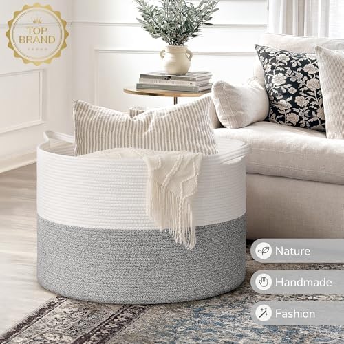INDRESSME 115L Extra Large Blanket Basket 1