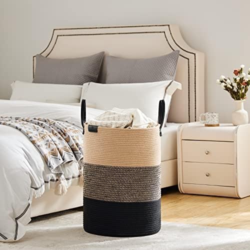 VIPOSCO Tall Laundry Basket 72L Brown Black