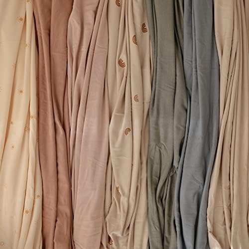 Mushie Stretchy Baby Swaddle Blanket Blush