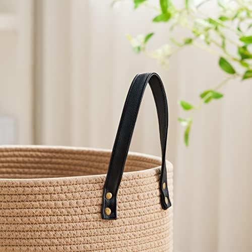 VIPOSCO Tall Laundry Basket 72L Brown Black