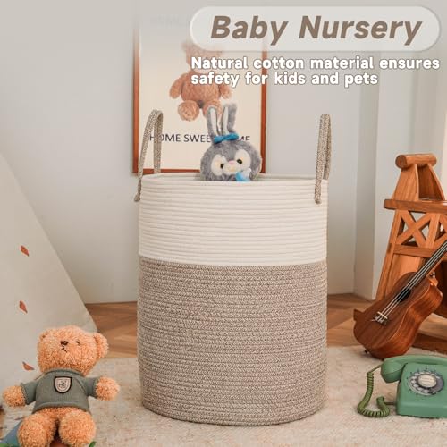 JMvicyroam Large Woven Laundry Basket Hamper 60L